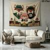 Spy Family Wall Tapestry Aesthetic Wall Hanging Printed Fabric Blanket Decorative Tapestries For Bedroom Living Room Home Decor