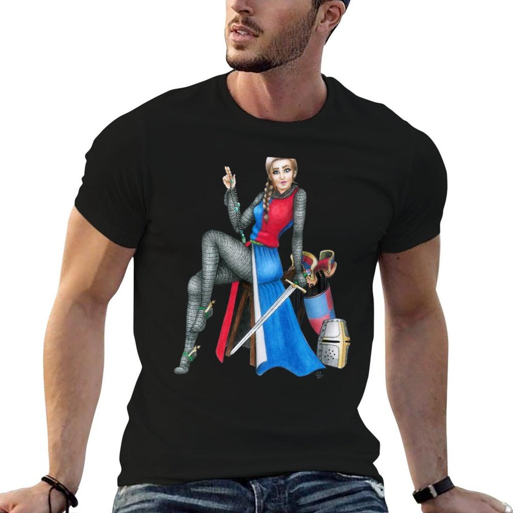 Crusades Chick Pin Up Girl Tshirt Moisture Control Sports Tee