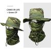 Camouflage Rundkrempenhut & Sturmhauben-Set: Sonnenschutz für den Sommer-Bergsteigen