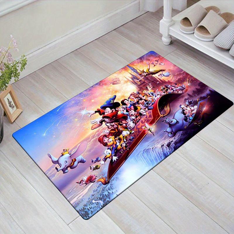 

1pc Disney Mickey Mouse and Minnie Pattern Carpet Area Rug Non-slip Carpet Hand Washable Floor Mat Suitable For Living Room Bedroom Home Dec 60cm by 90cm