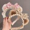 Bow Headdress Wash Face Make up Women Accessories Lace Hair Band Cat Ears Korea Style Headband