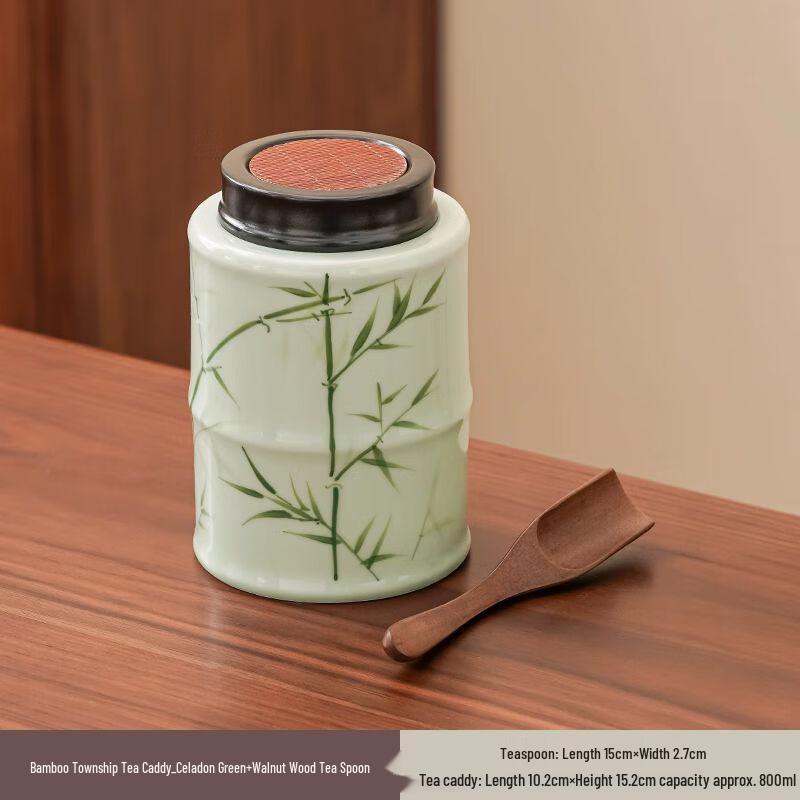 Hand-painted Ceramic Tea Storage Jar