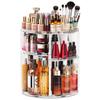 Auxmir Makeup Cosmetic Storage Large Height Accessory for Makeup Jewelry Tabletop Clear Box, Box, 360° Rotating, Capacity, Adjustable, Case, Dividers,