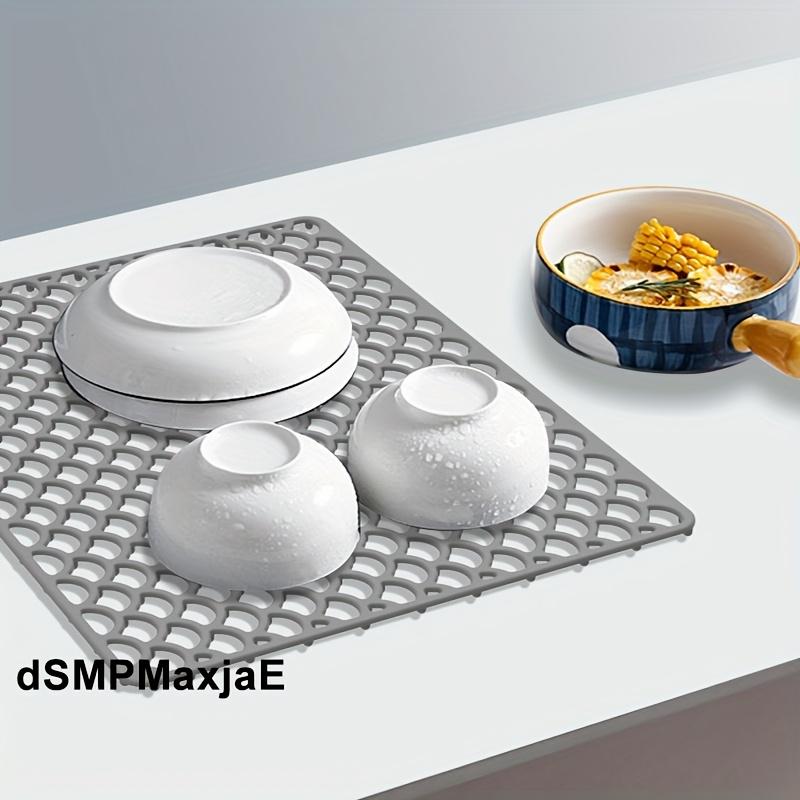 Tappetini in Silicone per Fondo Lavello Cucina Acciaio Inox, Tappetini Protettori per Lavello, Griglia Tappetino Lavello Antiscivolo Pieghevole per Fondo