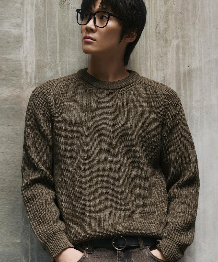 NODU Saddle Hazzi Essential Raglan Knit [Brown]