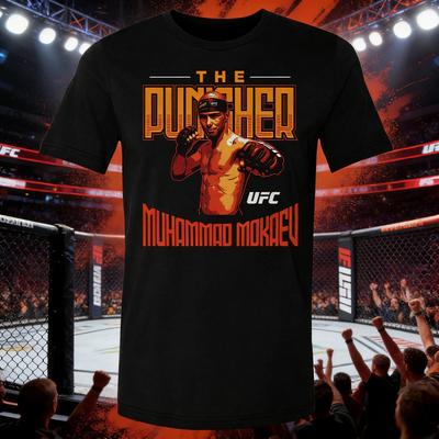 2026 Summer UFC Muhammad Mokaev Fighting Graphic Tshirt Women Sports Cotton Short Sleeve Loose Leisure Fitness Shirt Unisex