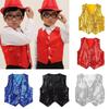 Dressy Look Sequined Vests Sequined Design Dance Costume Hip-hop Style Performance Suit  Jazz Dance