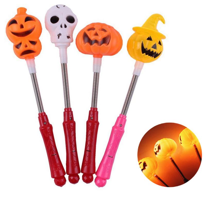 Sticks Luminous Halloween Handheld Wands Party Accessories Smiley Pumpkin Witch