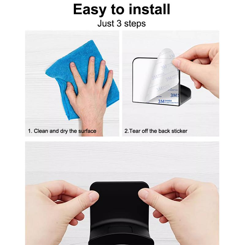 Universal Headphone Stand Adhensive Plastic Wall Mount Hanger Under Desk Headset Rack Holder Support For Gaming Earphone Bracket