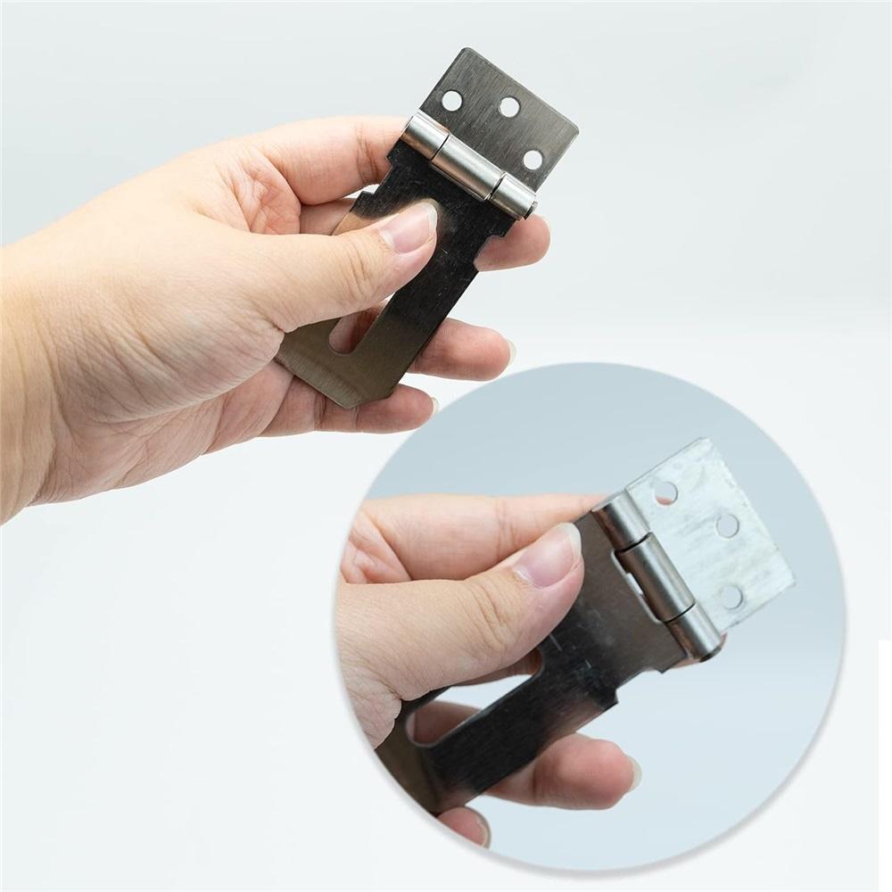 Door Padlock Hasp, 3 Inch Stainless Steel Hasp And Staple Shed Lock Latch Heavy Duty Gate Security For Window Cabinet Pet Cage Crate,Silver