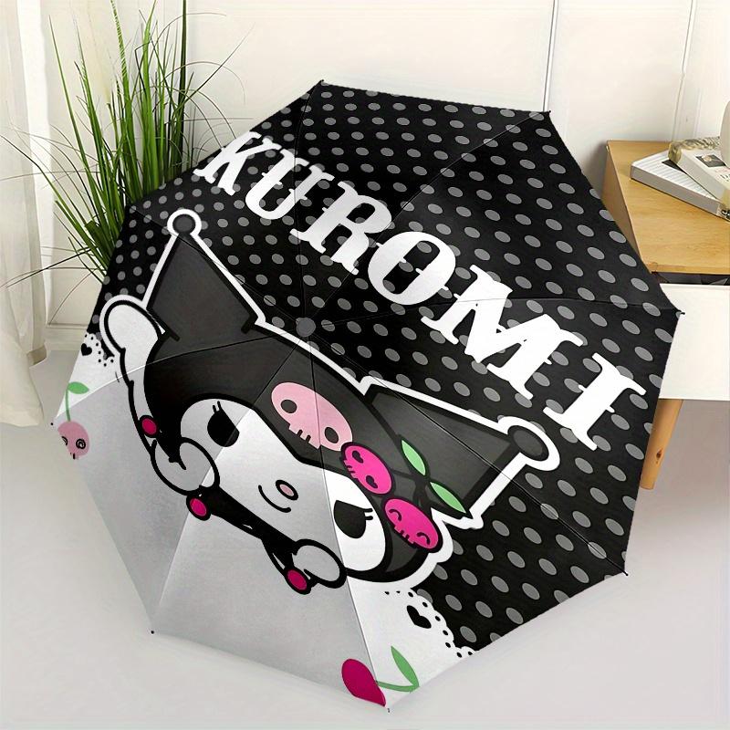 

Kuromi, Cherry Automatic Opening and Closing Parasol Compact Travel Umbrella with 8 Ribs for Women and Men Ideal Birthday/Christmas Gift, Ou