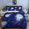 Jellyfish And Deep-Sea Patterned Background Print Soft Comfortable Duvet Cover Bedding Set Included 1*Duvet Cover  2*Pillowcases