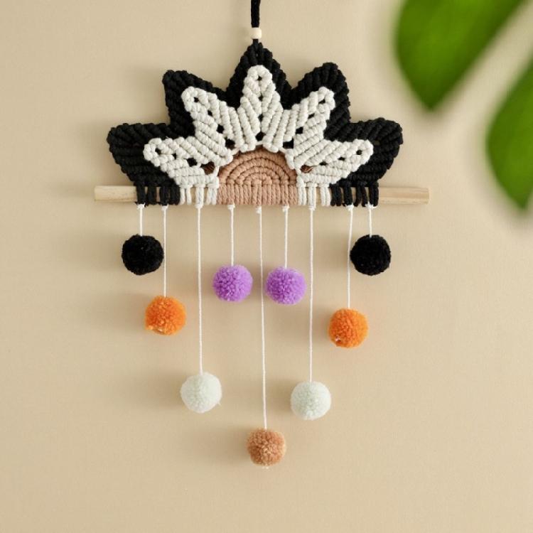 Rainbow Tapestry Boho Tassel Wall Ornament for Living Room Bedroom Wedding