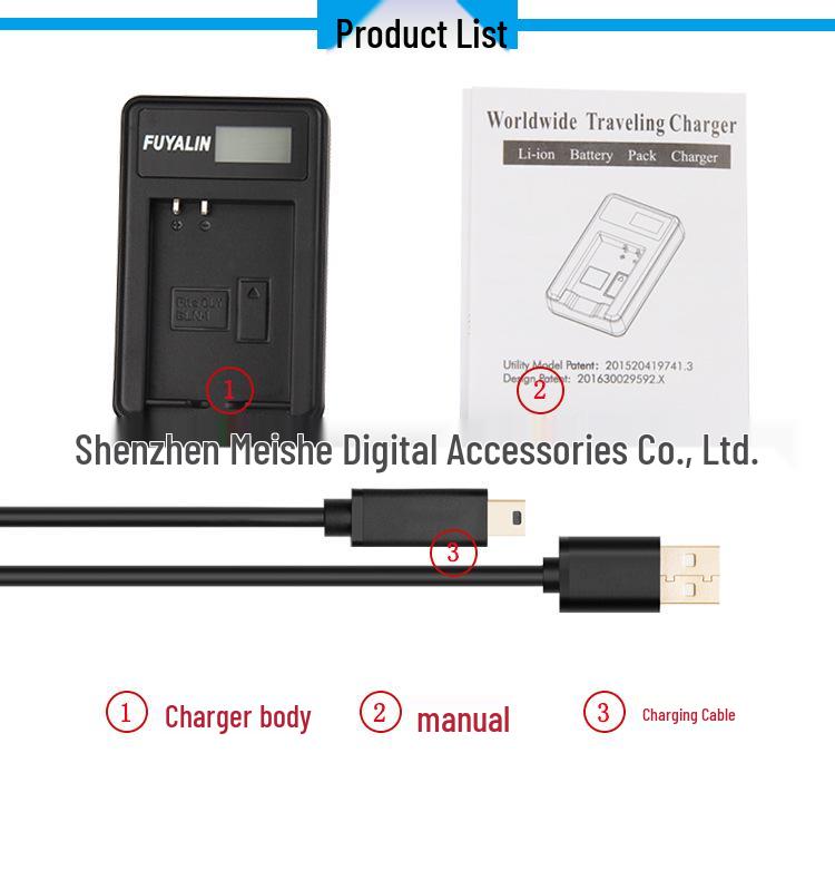 BLN1 Compatible Olympus Camera Battery Charger with LCD Display & USB Interface