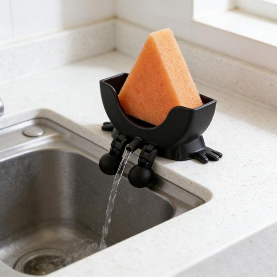 Niedlicher Schwammhalter mit Abfluss Lustiger Pipi-Schwammständer Arbeitsplatten-Schwammhalter Hält Ihren Schwamm Trocken Und Lächelnd für Spülbecken