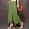 ZANZEA Women Casual Elastic Waist Loose Casual Wide Leg Pants