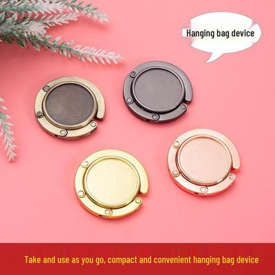 Altın, Antrasit, Mat Siyah, Rose Gold Yuvarlak Katlanabilir Çanta Askısı - Özel Metal Çinko Alaşımı