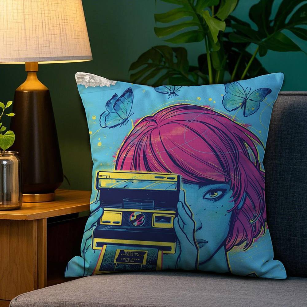Spiel Life Is Strange Kissenbezug Sofa Wohnzimmer Schlafzimmer Zweiseitiger Druck Quadratisches Kissen Nickerchen-Kissenbezug