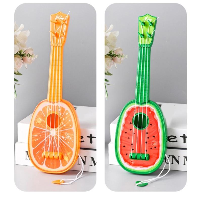 Beginner Friendly Children Ukulele Musical Instrument Toy for Early Music Education Fruit Theme Kids Ukulele Gift