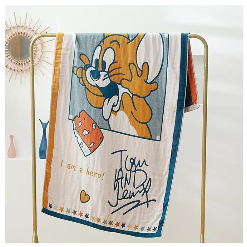 China Colored Jacquard Pure Cotton Four-Layer Gauze Bath Towel Men Women Extra-Large Adult Beach Towel Soft Absorbent