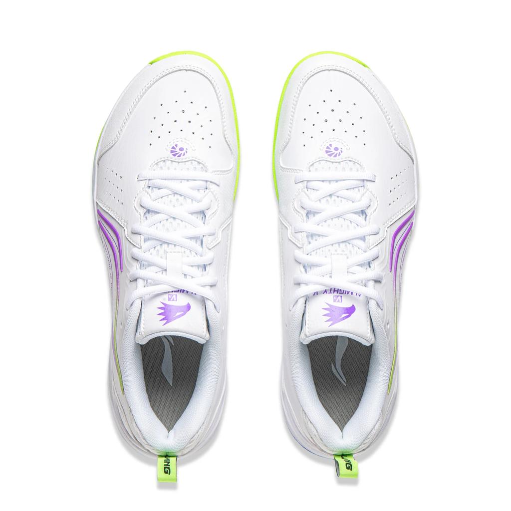 Li Ning Flying Eagle Atmungsaktiv und Leicht Niedrig geschnittene Badminton-Schuhe Unisex Standard Weiß AYTU001-8