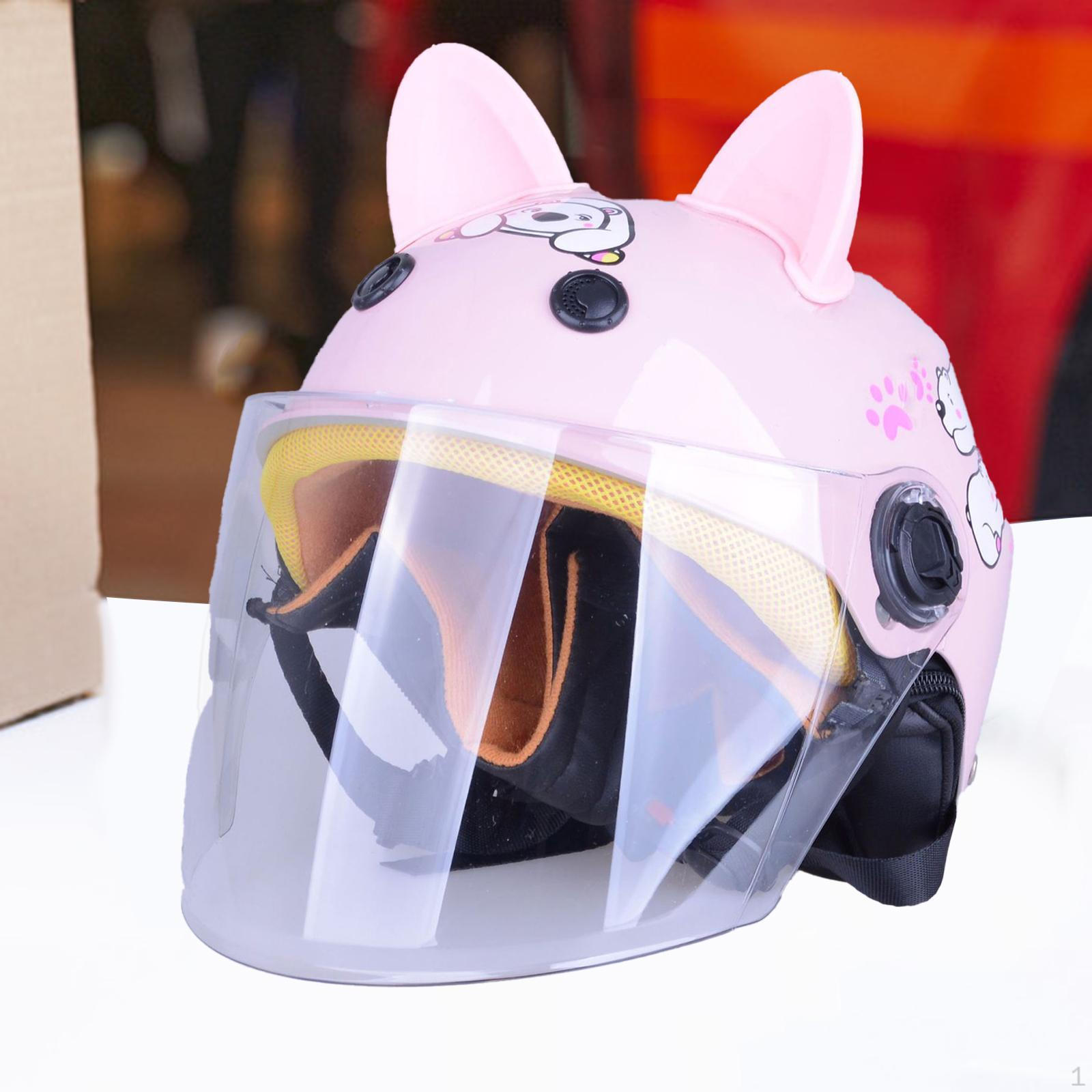 

Зимний шлем для езды на велосипеде с регулируемой окружностью головы, декор для электромобиля, детского велосипеда розовый