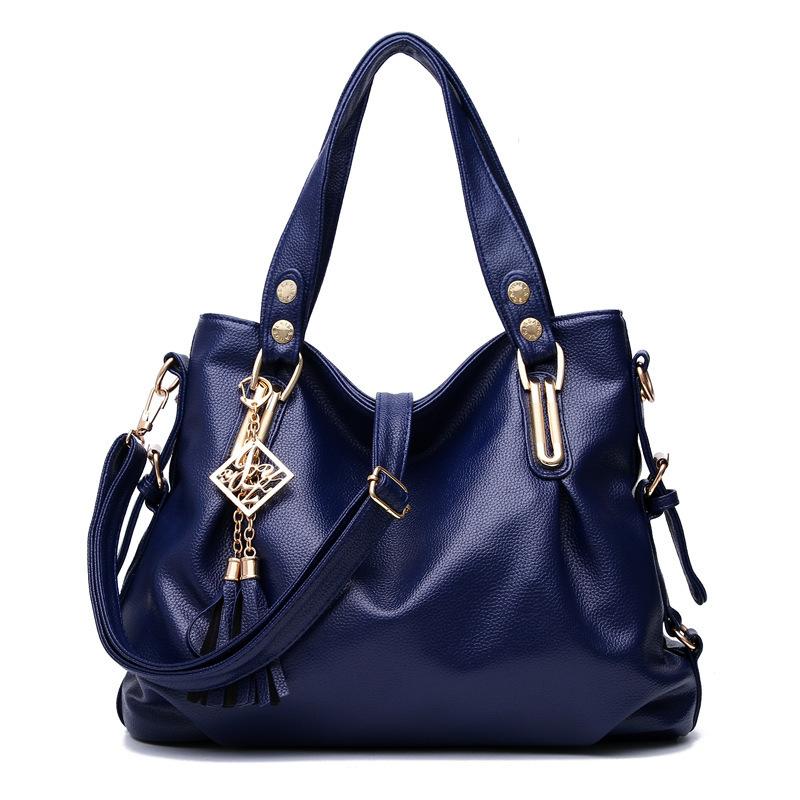 New Large Capacity Soft Leather Women's Handbag European and American Fashion Tote Bag Mom One Shoulder Crossbody Bag women