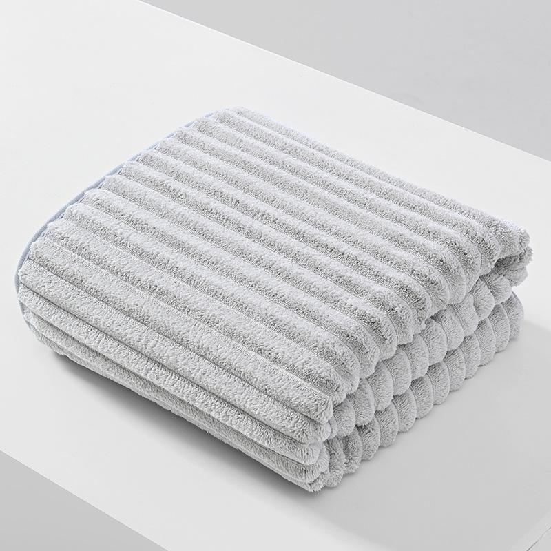 Thickened Quick-Dry Coral Fleece Bath Towel - Absorbent, Non-Shedding, Ideal for Household & Hair Drying