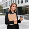 2 Pack Wood Clipboards with Pen Holder, 9 x 12.5'' Letter Size for Classroom, Students, Kid, 8.5 x 11'' Hardboard Clip Board with Low Profile Black