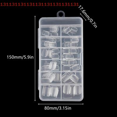 Artificial Fingertip Capsules for Nail Extension Luxury Almond French Coffin False Nail Tips Soft Gel Semi-matte Full Cover