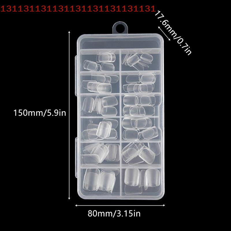 Artificial Fingertip Capsules for Nail Extension Luxury Almond French Coffin False Nail Tips Soft Gel Semi-matte Full Cover