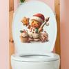 Cartoon Gingerbread Man Cupcakes Bathroom Toilet Decorative Wall Stickers