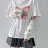 Y2k Star Knitted Gloves Gothic Wool Sleeve Cuff Punk Fingerless Gloves  Girls