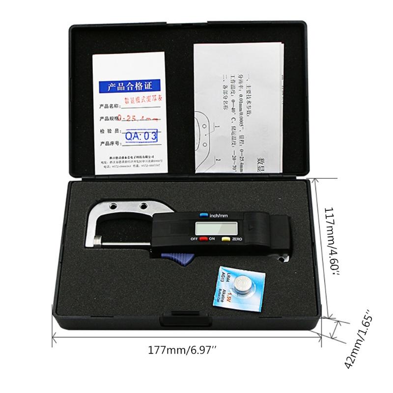 Upgraded Digital Thickness Gauges Mini Portable Horizontal Electronic Thickness Meter Measurement Measure Tool Durable-