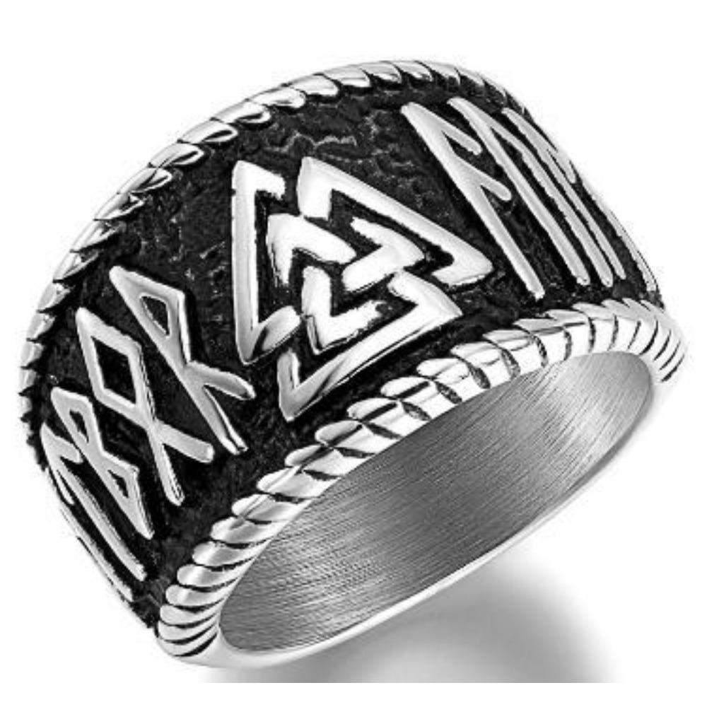 Nordic Vintage Ring Titanium Steel Rust Free Fashion Jewelry for Women Men Trendy Accessories