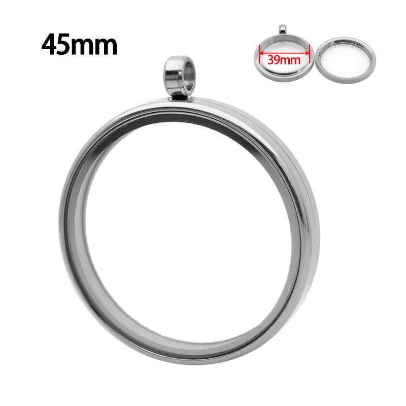 12pcs 15/20/23/25/27/30/33/35/40/45mm Stainless Steel Screw Living Memory Glass Locket Floating Charms Locket Pendant Jewelry