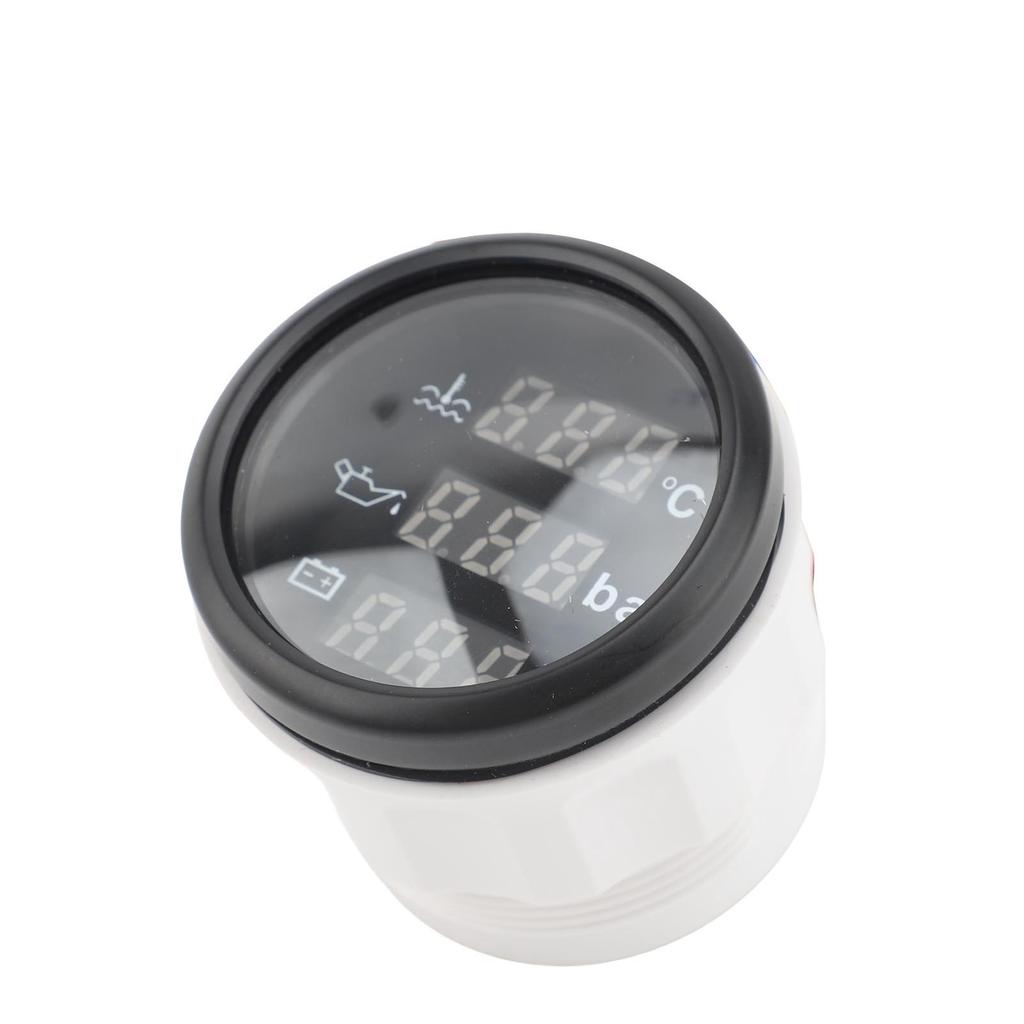 3 In 1 Instrument Sensor Kit Engine Coolant Temperature Oil Pressure Meter Battery Voltmeter for Car Boat 52mm Digital