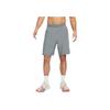 Solid Color Logo Print Elastic Waist Straight Shorts Men Bottoms Smoke-Grey DQ4800-084