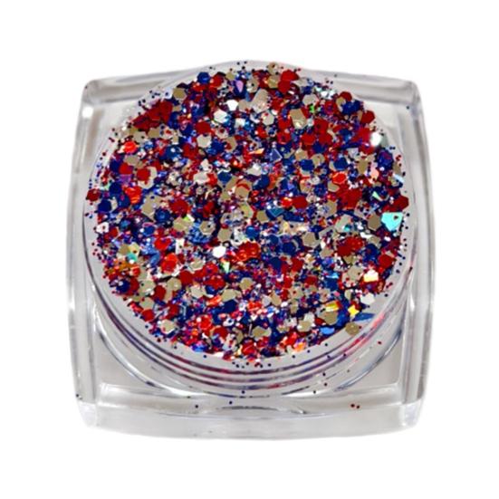 1/6Pcs Independence Day Body Glitter Gel, Patriotic Red White Blue Face Hair Glitter, Waterproof Sparkling Makeup Sequins, 4th of July Accessories