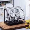 Cup Bottle Drying Rack with Removable Drip Tray Iron Storage Rack