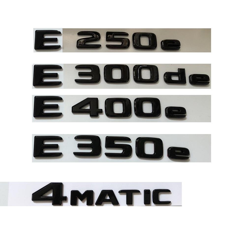 

Gloss Black Letters Emblems for Mercedes Benz New Energy Plug-in Hybrid E250e E300e E350e E400e E300de E350de E400de AMG 4MATIC 4MATIC