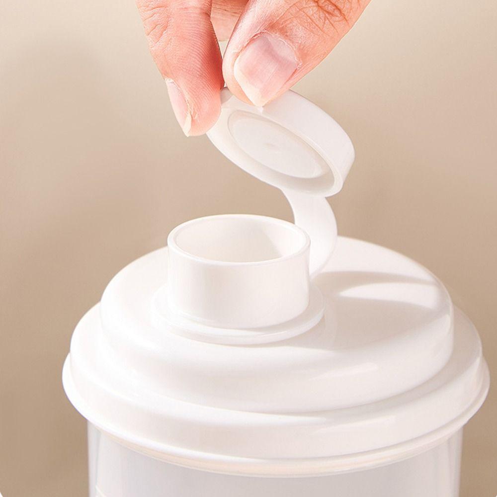 Transparent Laundry Detergent Dispenser Bottle Sealed Multipurpose Detergent Powder Tank with Measuring Cup