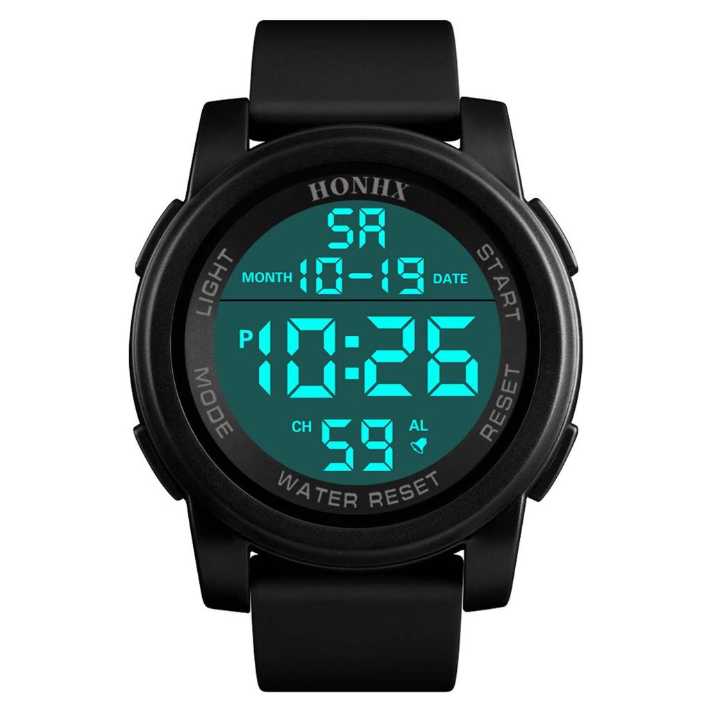 50M Waterproof Mens LED Watch Multifunction Sport Women Outdoor Electronic Watch