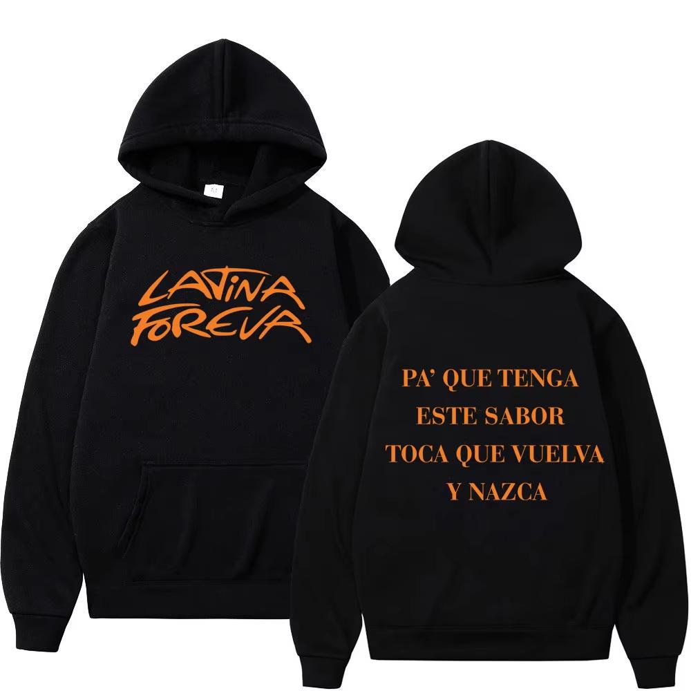 

Karol G Latina Foreva Album Merch Graphic Hoodie Long-sleeved Loose Casual Pullover Men s Women Fashion Sweatshirt S