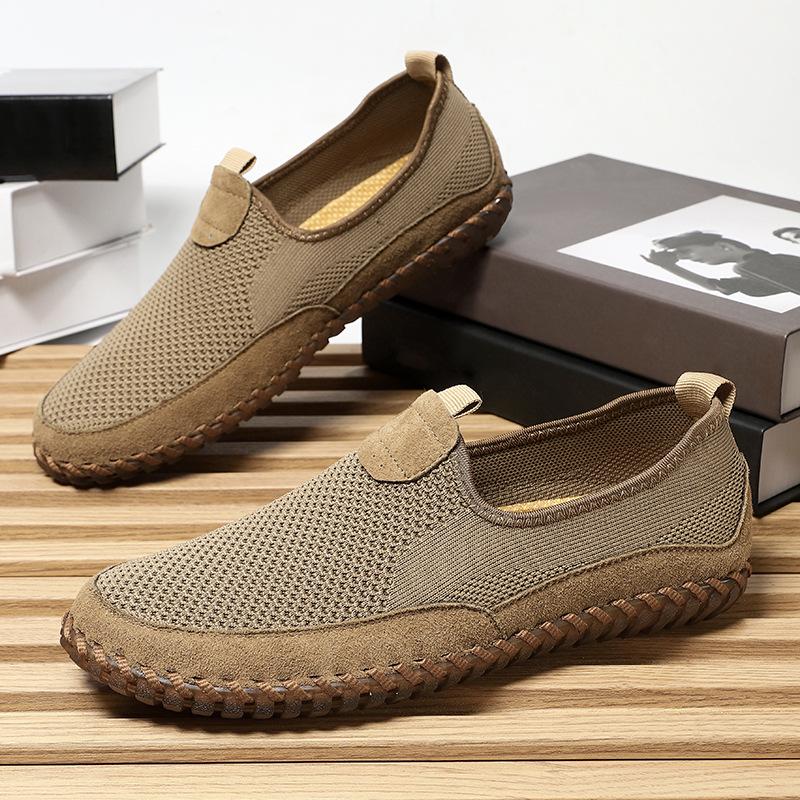 Men's Casual Shoes Summer Outdoor Breathable Mesh Men Shoes Fashion Casual Sneakers Flat Men Moccasin Shoes Soft Walking Shoe