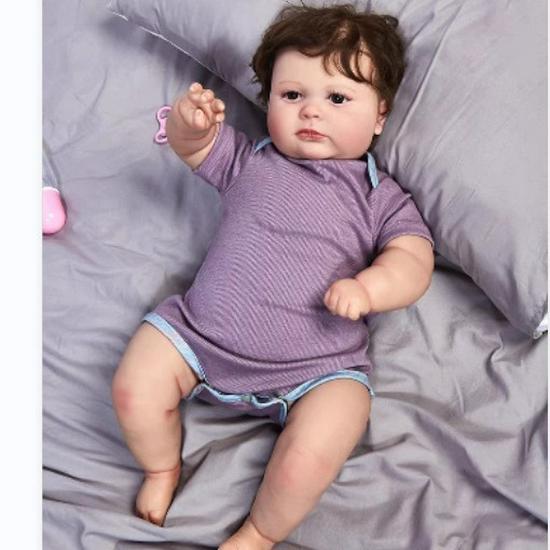 50cm/60cm Open-Eyed Realistic Baby Doll with Visible Veins 50cm Full Silicone