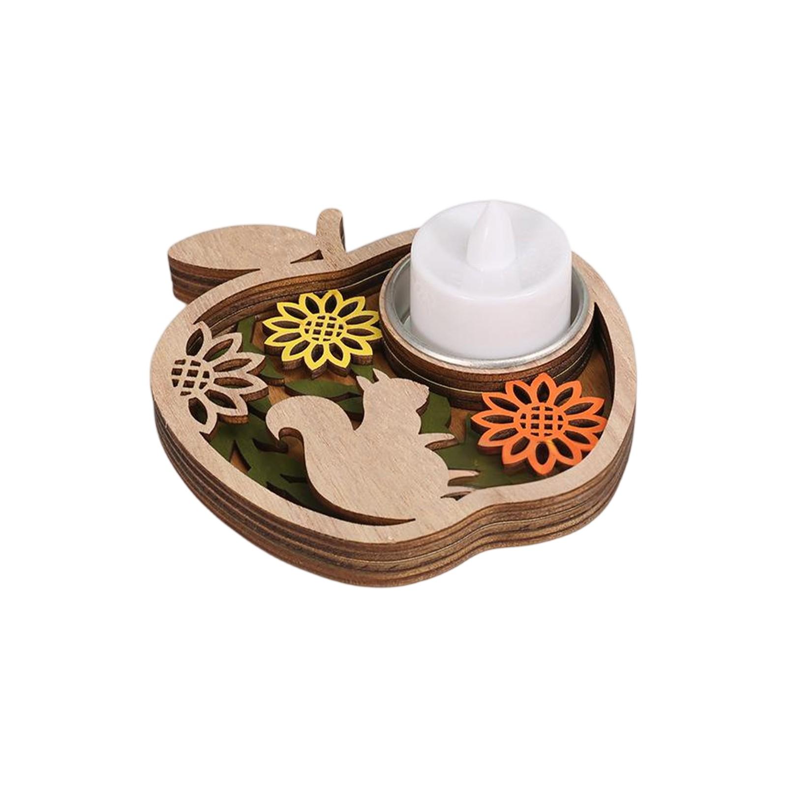 

Деревянные подсвечники на Хэллоуин, Декоративные подсвечники, Праздничные украшения для стола One Size