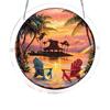 Acrylic Jigsaw Puzzle Suncatcher Large Colorful DIY Sun Catcher Kit for Adults Stained Glass Style Window Hanging Ornament for Home Garden Decor