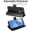 Leather Wallet Case for Oppo A53 / A32, Flip Protective Case Cover with Wallet Card Holder, Stand & Wrist Strap