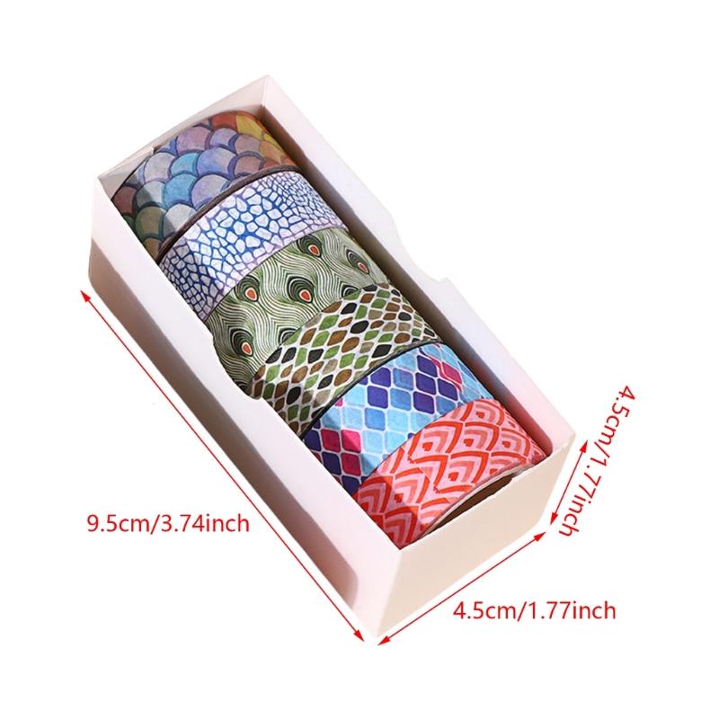 6 Rolls Decorative Tape Animal Print Washis Tape Decorative Tape Hand Account Tape for Journaling Scrapbooking